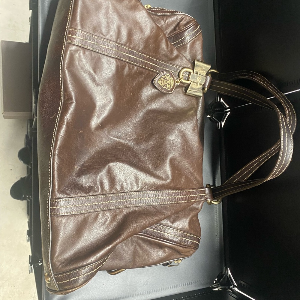GUCCI Brown Leather Y2K Shoulder Bag